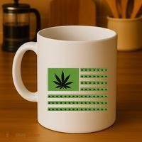 Marijuana American Flag Coffee Mug thumb 4