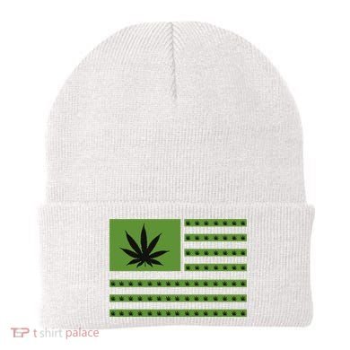Marijuana American Flag Beanie