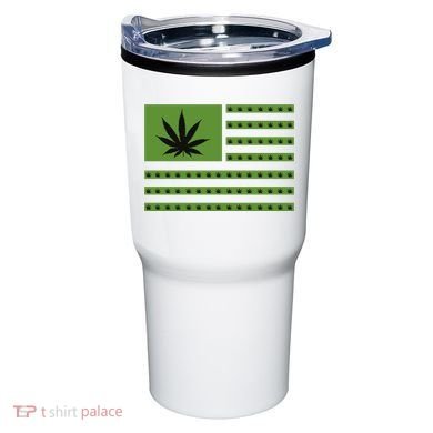 Marijuana American Flag Tumbler