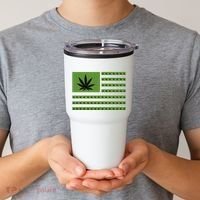 Marijuana American Flag Tumbler thumb 2