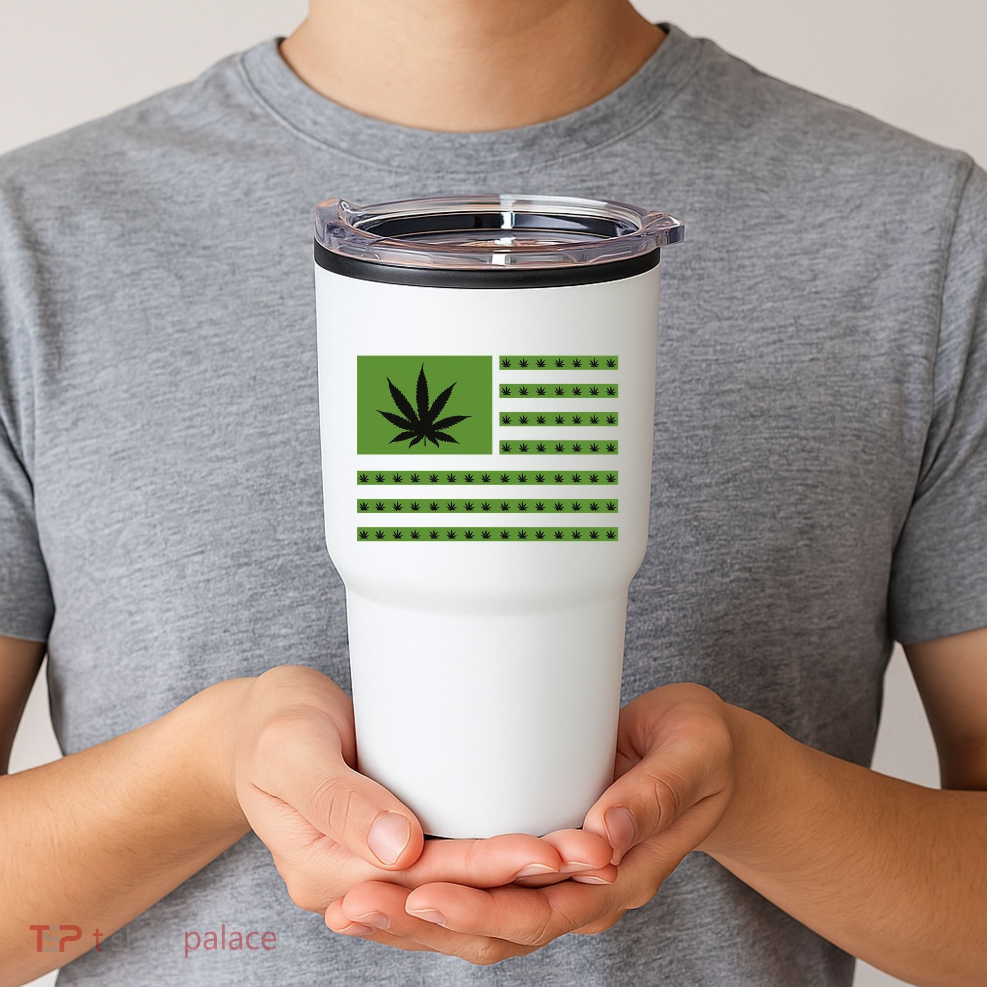 Marijuana American Flag Tumbler