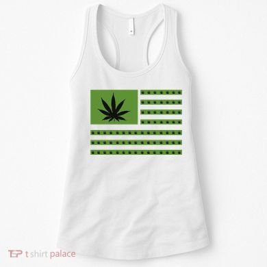 Marijuana American Flag Women's Tank Top