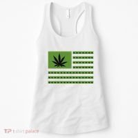 Marijuana American Flag Women's Tank Top thumb 0