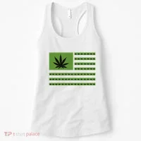 Marijuana American Flag Women's Tank Top thumb 0