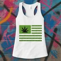 Marijuana American Flag Women's Tank Top thumb 3