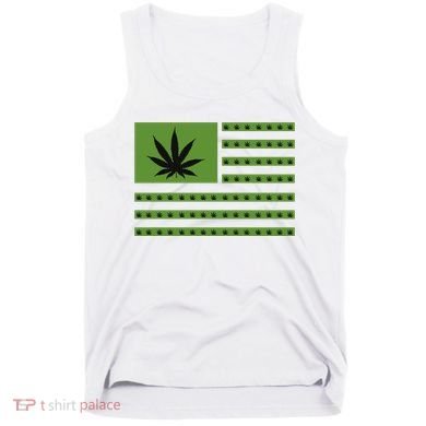 Marijuana American Flag Tank Top