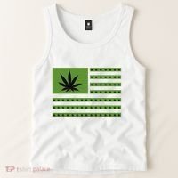 Marijuana American Flag Tank Top thumb 2