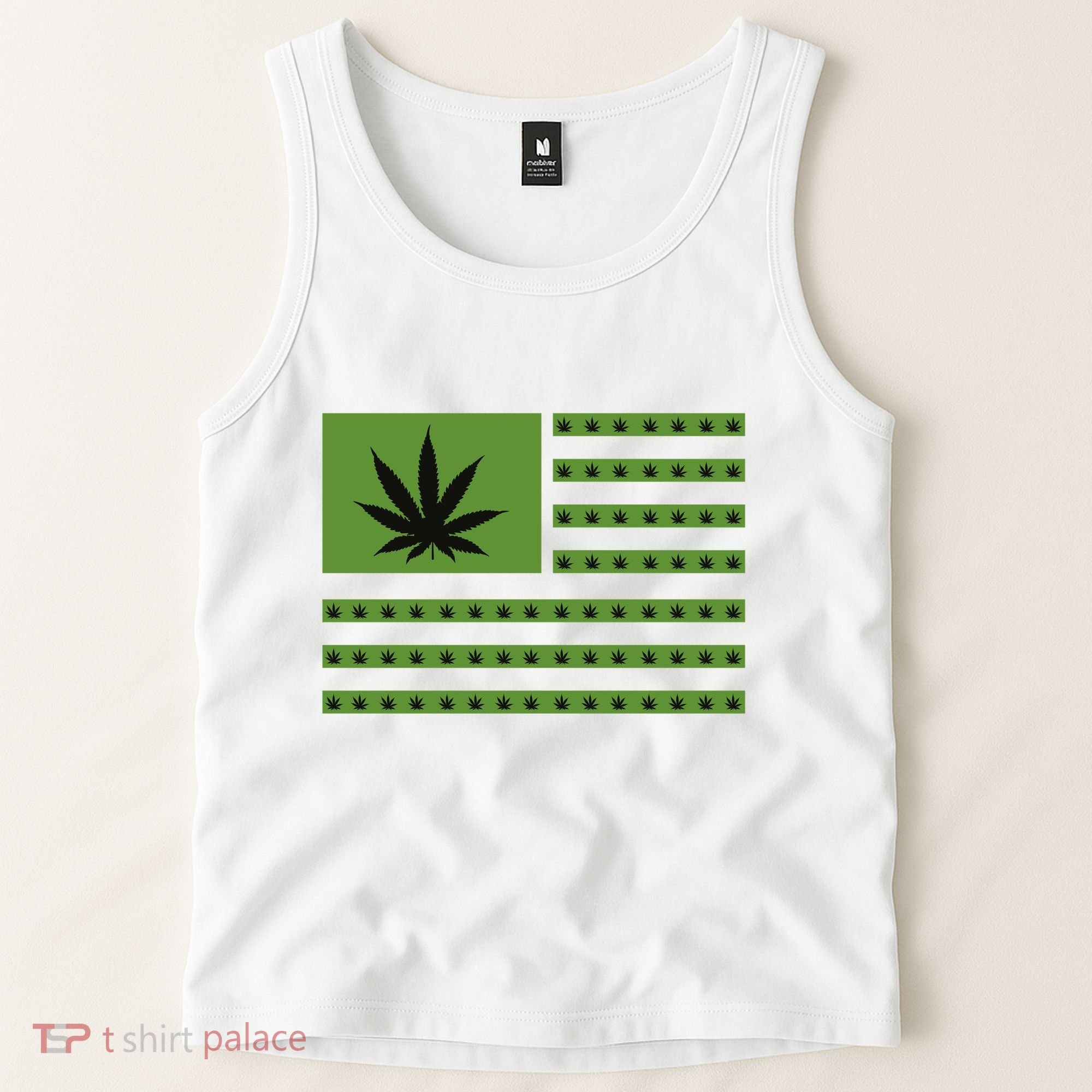 Marijuana American Flag Tank Top