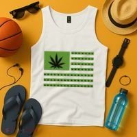 Marijuana American Flag Tank Top thumb 4