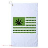 Marijuana American Flag Golf Towel thumb 0
