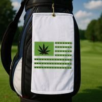 Marijuana American Flag Golf Towel thumb 2