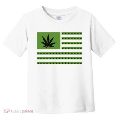Marijuana American Flag Toddler T-Shirt