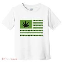 Marijuana American Flag Toddler T-Shirt thumb 0