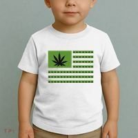 Marijuana American Flag Toddler T-Shirt thumb 2