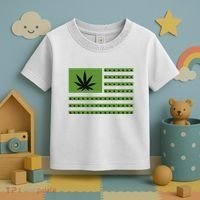 Marijuana American Flag Toddler T-Shirt thumb 3