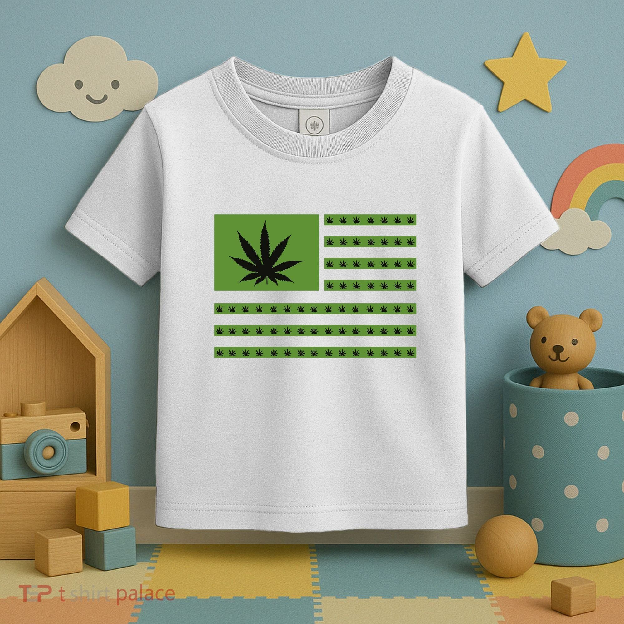 Marijuana American Flag Toddler T-Shirt