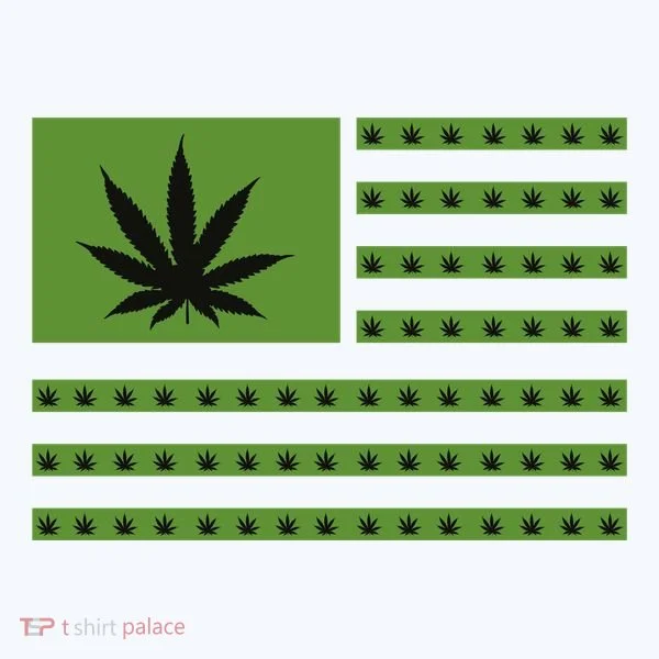 Marijuana American Flag Women's Long Sleeve Shirt