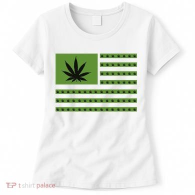 Marijuana American Flag Women's T-Shirt