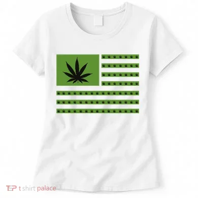 Marijuana American Flag Women's T-Shirt