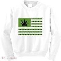 Marijuana American Flag Kids Sweatshirt thumb 0