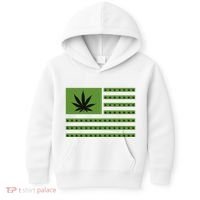 Marijuana American Flag Kids Hoodie thumb 0