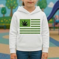 Marijuana American Flag Kids Hoodie thumb 3