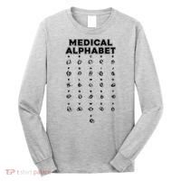 Medical Alphabet Funny For Doctors Nurses Chemists Long Sleeve Shirt thumb 0