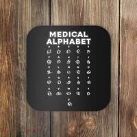 Medical Alphabet Funny For Doctors Nurses Chemists Coaster thumb 0