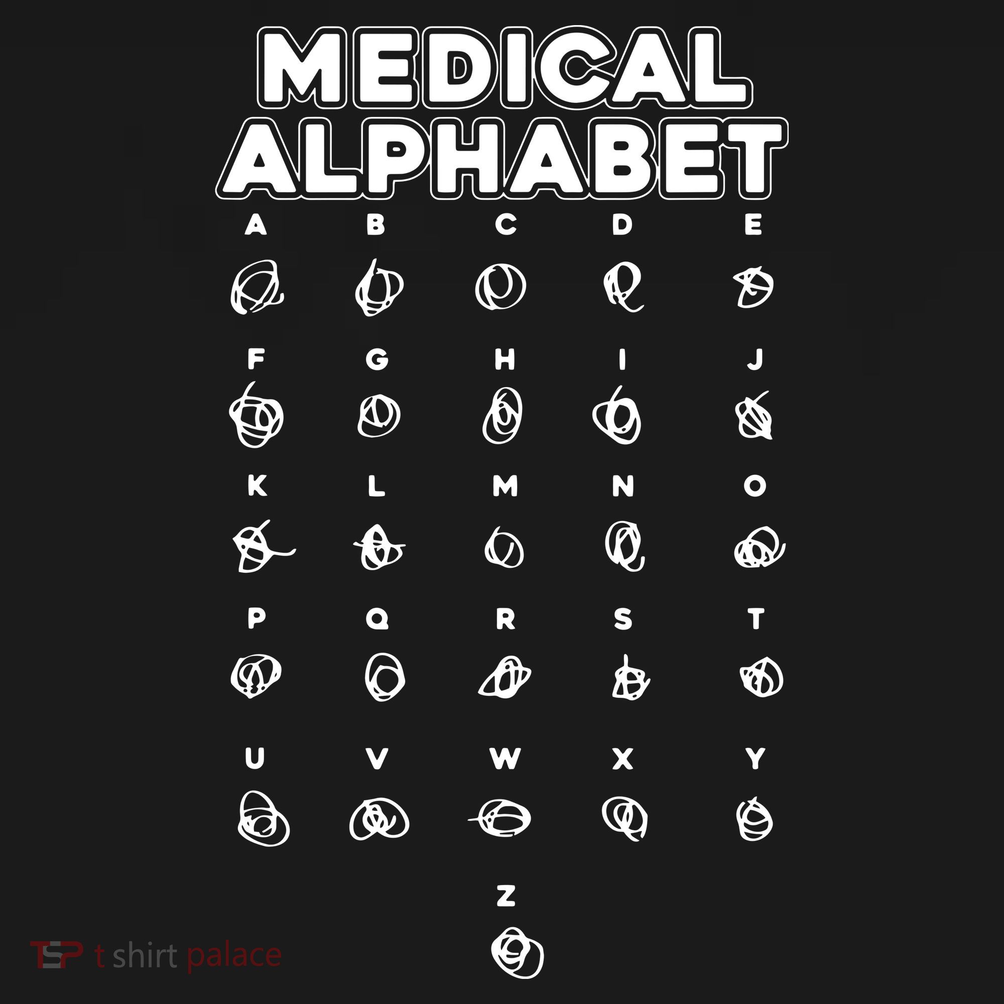 Medical Alphabet Funny For Doctors Nurses Chemists Women's Hoodie