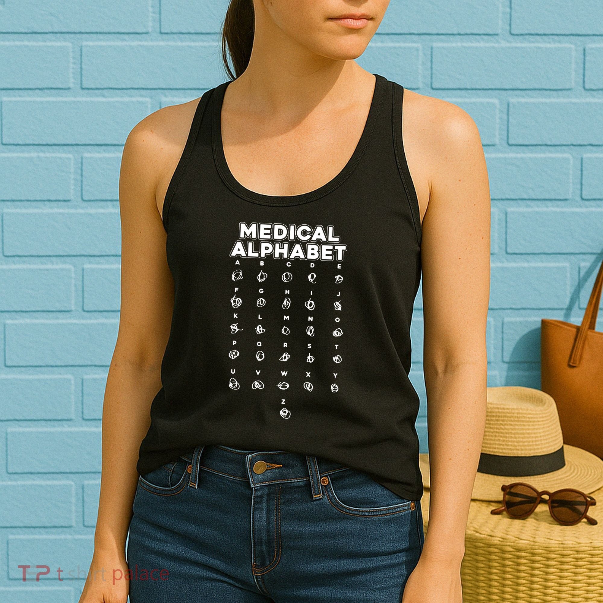 Medical Alphabet Funny For Doctors Nurses Chemists Women's Tank Top