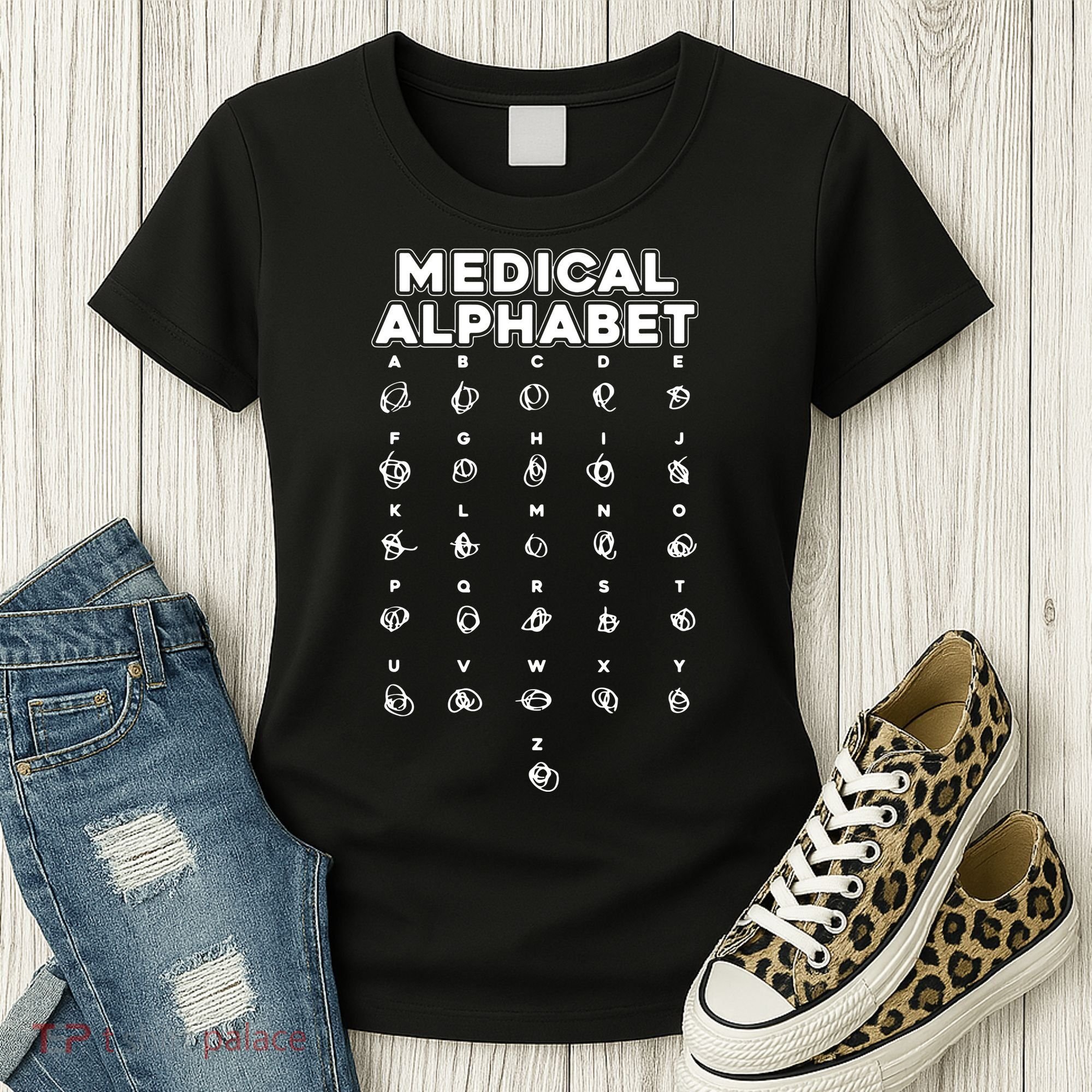 Medical Alphabet Funny For Doctors Nurses Chemists Women's T-Shirt