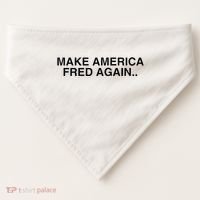 Make America Fred Again Techno House Rave Music Dj Edm Slay USA-Made Doggie Bandana thumb 0