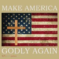 Make America Godly Again American Flag Cross Jesus T-Shirt thumb 7