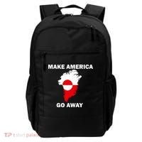Make America Go Away Greenland Policy Political Statement Backpack thumb 0