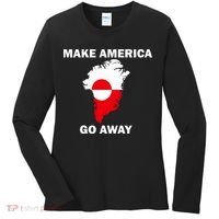 Make America Go Away Greenland Policy Political Statement Women's Long Sleeve Shirt thumb 0