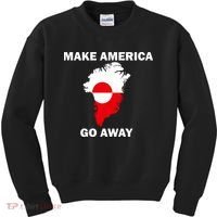 Make America Go Away Greenland Policy Political Statement Kids Sweatshirt thumb 0