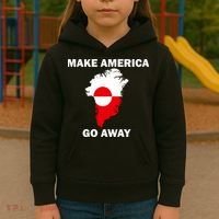 Make America Go Away Greenland Policy Political Statement Kids Hoodie thumb 3
