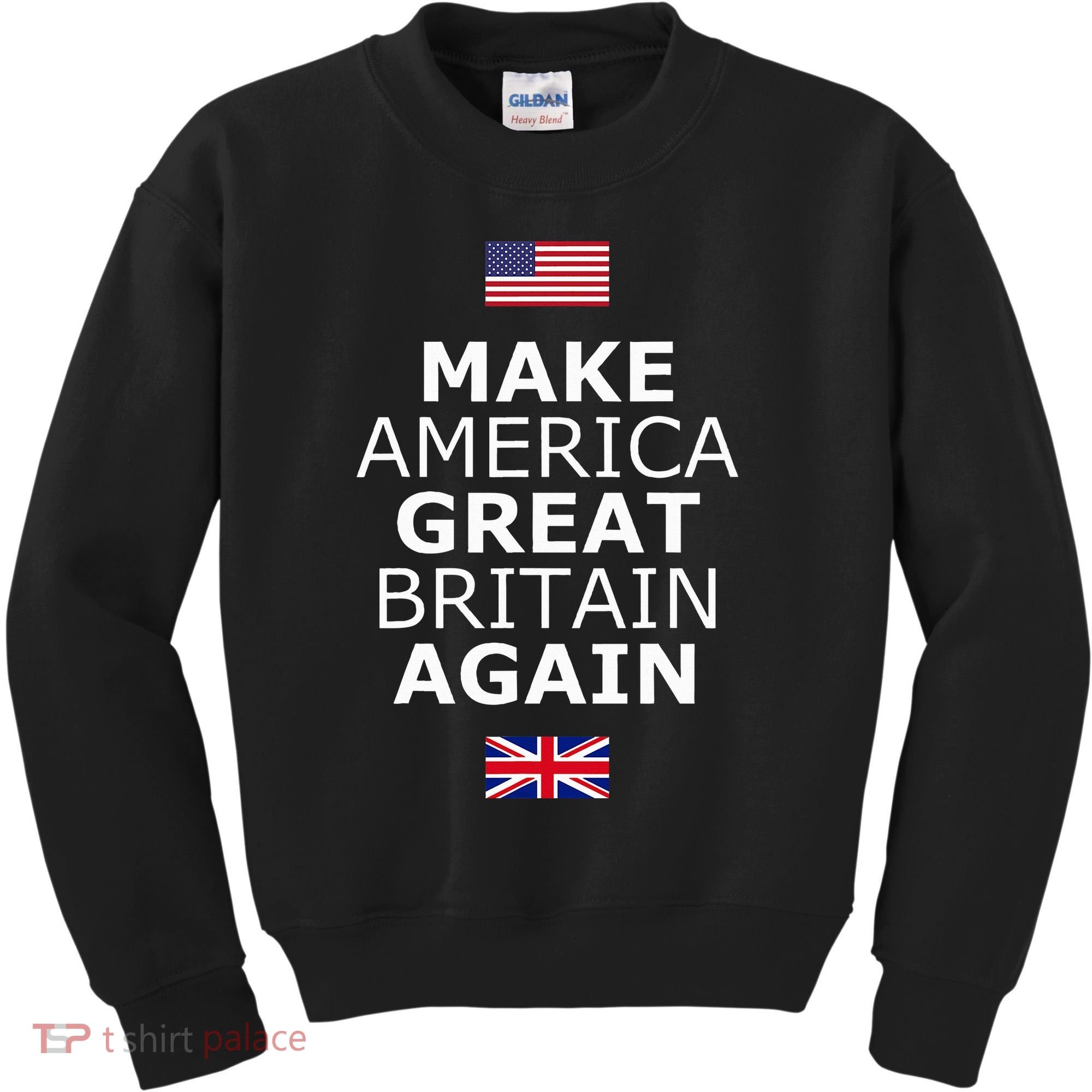 Make America Great Britain Again W Flags Kids Sweatshirt