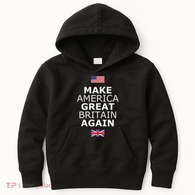 Make America Great Britain Again W Flags Kids Hoodie
