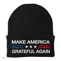 Make America Grateful Again Funny Patriotic Thanksgiving Usa Beanie thumb 0