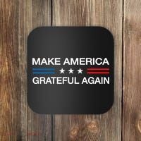 Make America Grateful Again Funny Patriotic Thanksgiving Usa Coaster thumb 0
