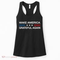 Make America Grateful Again Funny Patriotic Thanksgiving Usa Women's Tank Top thumb 0