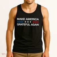 Make America Grateful Again Funny Patriotic Thanksgiving Usa Tank Top thumb 3