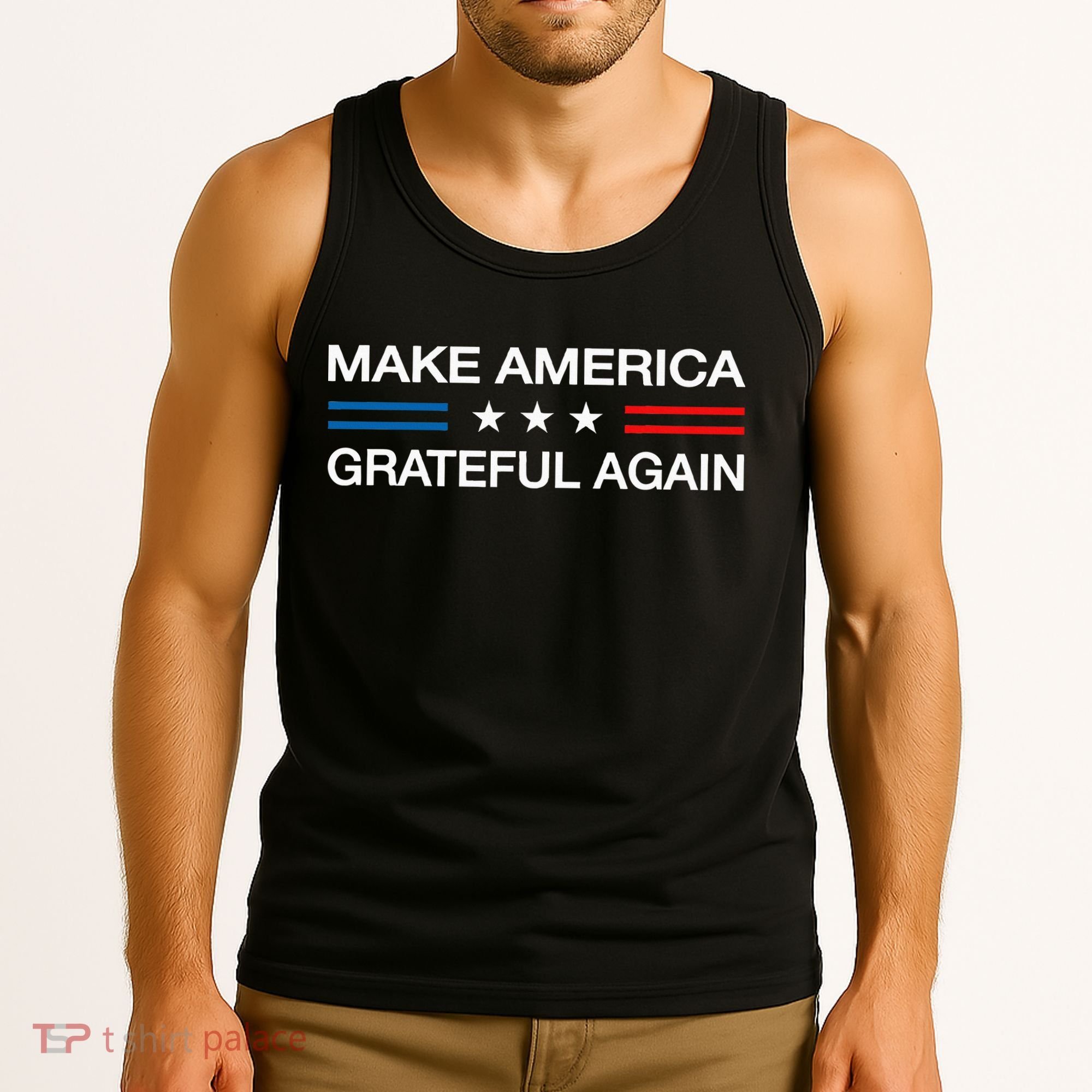 Make America Grateful Again Funny Patriotic Thanksgiving Usa Tank Top