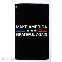 Make America Grateful Again Funny Patriotic Thanksgiving Usa Golf Towel thumb 0