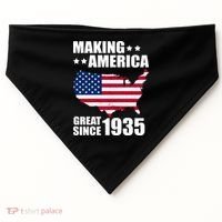 Making America Great Since 1935 Birthday USA-Made Doggie Bandana thumb 0