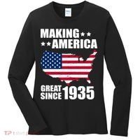 Making America Great Since 1935 Birthday Women's Long Sleeve Shirt thumb 0