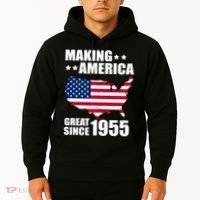 Making America Great Since 1955 Birthday Hoodie thumb 2