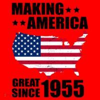 Making America Great Since 1955 Birthday Santa Hat thumb 1