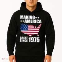 Making America Great Since 1975 Birthday Hoodie thumb 2